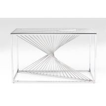 Konsole Laser Silber Klarglas 120x40cm