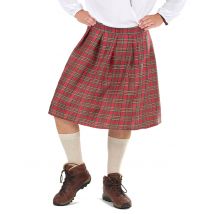 Schottenrock Kilt Herrenrock rot-grün-gelb 60cm - Thema: Fasching und Karneval - Rot/Rotbraun