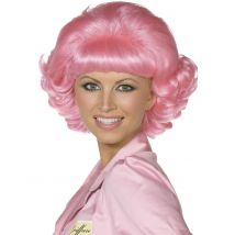 Grease Perücke Damen rosa - Leuchtend/Neon