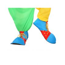 Grosse Clownschuhe Kostümzubehör blau-rot - Thema: Fasching und Karneval