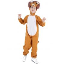Löwenkostüm für Kinder orange-braun-weiss - Thema: Fasching und Karneval - Größe 110-122 (4-6 Jahre)