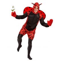 Lustiger Marienkäfer Kostüm Tierkostüm rot-schwarz - Thema: Fasching und Karneval - Größe M / L
