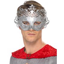 Venezianische Maske silber - Thema: Fasching und Karneval - Silber/Grau