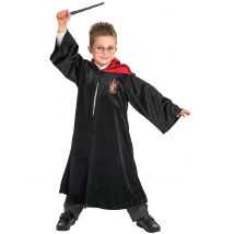 Harry Potter-Kinderkostüm Hogwarts-Robe schwarz-rot - Thema: Halloween - Schwarz - Größe 128/140 (9-10 Jahre)