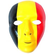 Belgien-Maske für Erwachsene schwarz-gelb-rot
