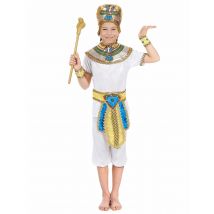 Pharao Kinder-Kostüm weiss-bunt - Thema: Fasching und Karneval - Größe 134/140 (10-12 Jahre)