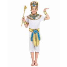 Pharao Kinder-Kostüm weiss-bunt - Thema: Fasching und Karneval - Größe 134/140 (10-12 Jahre)
