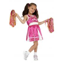 Cheerleader Kinderkostüm pink-weiss - Thema: Fasching und Karneval - Rosa/Pink - Größe 134/140 (7-9 Jahre)
