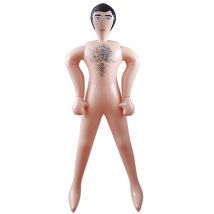 Aufblasbare Gummipuppe Mann JGA Scherzartikel beige 150cm - Thema: Junggesellenabschied - Beige