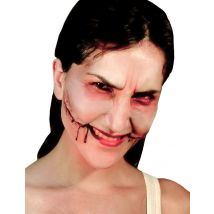 Künstliche Zombie-Wunde beige-rot - Thema: Halloween