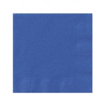 Papierservietten 20 Stück blau 33 x 33 cm - Thema: Fasching und Karneval - Blau