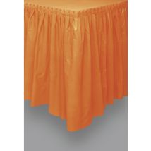 Halloween Tischrock gefaltet orange 73 x 426 cm - Thema: Halloween - Orange