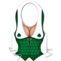 St. Patrick's Day Schürze Sexy Irin grün-weiss-beige - Thema: St. Patricks Day
