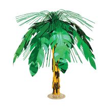 Tischdeko Hawaii Palme grün-braun 46cm - Thema: Sommerparty