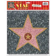 Wanddeko Walk of Fame Stern zum Beschriften bunt 30x38cm - Thema: Silvester und Neujahr