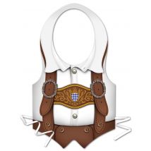 Bayrische Schürze Trachten-Look braun-weiss - Thema: Oktoberfest