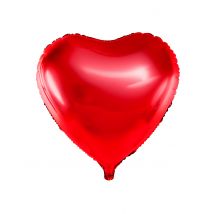 Herz-Luftballon Aluminium-Ballon Valentinstag-Deko rot 45cm - Thema: Valentinstag