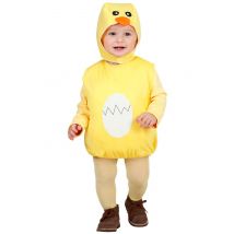 Süsses Küken Kinderkostüm Huhn gelb-weiss - Thema: Fasching und Karneval - Gelb/Blond - Größe 86/98 (1-3 Jahre)