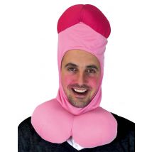 Witzige Erwachsenen Schwanz-Mütze Kopfbedeckung rosa-pink - Thema: Junggesellenabschied