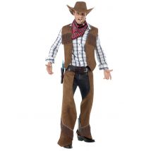 Cowboy aus dem wilden Westen - Kostüm für Herren braun - Thema: Mottoparty - Braun - Größe M