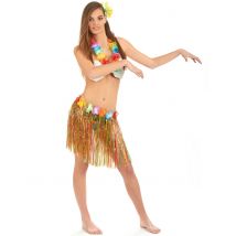 Hawaii-Damenkostüm bunt - Thema: Fasching und Karneval