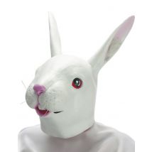 Kaninchenmaske Latex-Tiermaske - Thema: Fasching und Karneval - Weiß
