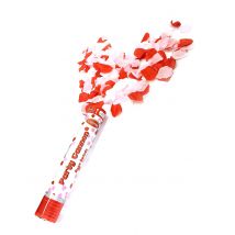 Herz-Konfettikanone rot 30cm Valentinstag - Thema: Valentinstag - Rot/Rotbraun