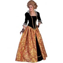 Kaiserin-Damenkostüm im Barock-Stil bunt - Thema: Fasching und Karneval - Schwarz - Größe XL