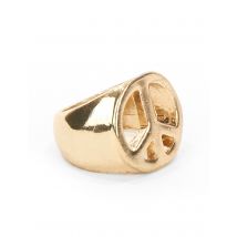 Hippie Ring Peace gold - Thema: Schlagerparty - Gelb/Blond