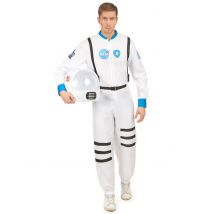 Raumfahrer Kostüm Astronaut weiss-schwarz-blau - Thema: Mottoparty - Weiß - Größe L