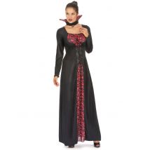 Aristokratische Vampirdame Halloweenkostüm schwarz-rot - Thema: Halloween - Größe XL