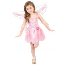 Schmetterlings-Mädchenkostüm Fee Märchenkostüm rosa - Rosa/Pink - Größe 122/134 (7-9 Jahre)