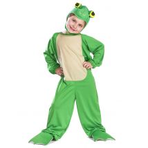 Süßes Frosch Kinder-Kostüm grün - Thema: Fasching und Karneval - Grün - Größe 110-122 (4-6 Jahre)