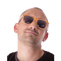 Sonnenbrille Accessoire Sommer orange-schwarz - Thema: Sommerparty - Orange