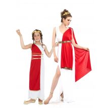 Römer-Paarkostüm für Mutter und Tochter Fasching rot-weiss-gold - Thema: Fasching und Karneval - Rot/Rotbraun