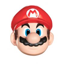 Super Mario Videospiel Maske Lizenzware rot-haut - Thema: Fasching und Karneval - Rot/Rotbraun