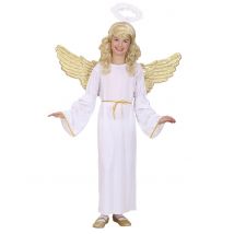 Engel Kinderkostüm Mädchen weiss-gold - Thema: Weihnachten und Winter - Weiß - Größe 140 (8-10 Jahre)
