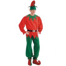 Weihnachtwichtel Kostüm Accessoire-Set 3-teilig rot-grün - Thema: Weihnachten und Winter - Rot/Rotbraun