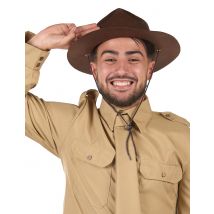 Ranger-Hut Pfadfinderhut mit Band braun - Thema: Mottoparty