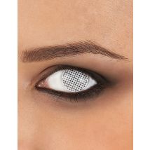 Kontaktlinsen Pixel weiss - Thema: Halloween - Weiß