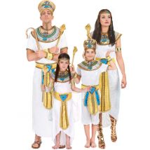 Ägypter-Familienkostüm Karneval weiss-blau-gold - Thema: Fasching und Karneval - Weiß
