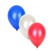 Party Zubehör Luftballons Frankreich 12 Stück blau-weiss-rot - Thema: Mottoparty - Bunt