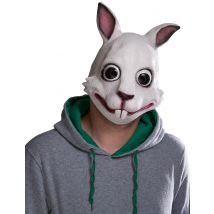 Killer-Bunny Latex-Maske Halloween weiss-schwarz - Thema: Halloween