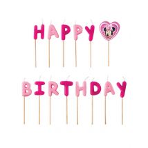 Minnie Maus Happy Birthday Geburtstagskerzen Lizenzware - Thema: Geburtstag und Jubiläum
