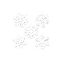 Schneeflocken Tischdekoration Weihnachten 10 Stück weiss - Thema: Weihnachten und Winter - Weiß