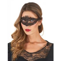 Venezianische Augenmaske Spitze schwarz - Thema: Fasching und Karneval - Schwarz