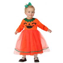 Süsser Kürbis Halloween-Babykostüm Kleinkind orange-schwarz - Thema: Halloween - Orange - Größe 80 cm