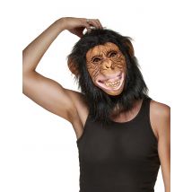 Affe Latex-Maske schwarz-braun - Thema: Fasching und Karneval - Braun