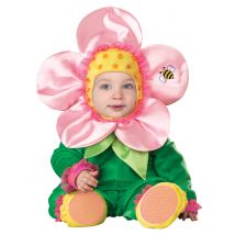 Kostüm Blumen für Babys Premium rosa-grün-gelb - Thema: Ostern - Größe 86/92 (18-24 Monate)