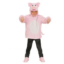 Kapuzenjacke Schwein für Kinder - Thema: Fasching und Karneval - Rosa/Pink - Größe 98/104 (3-4 Jahre)